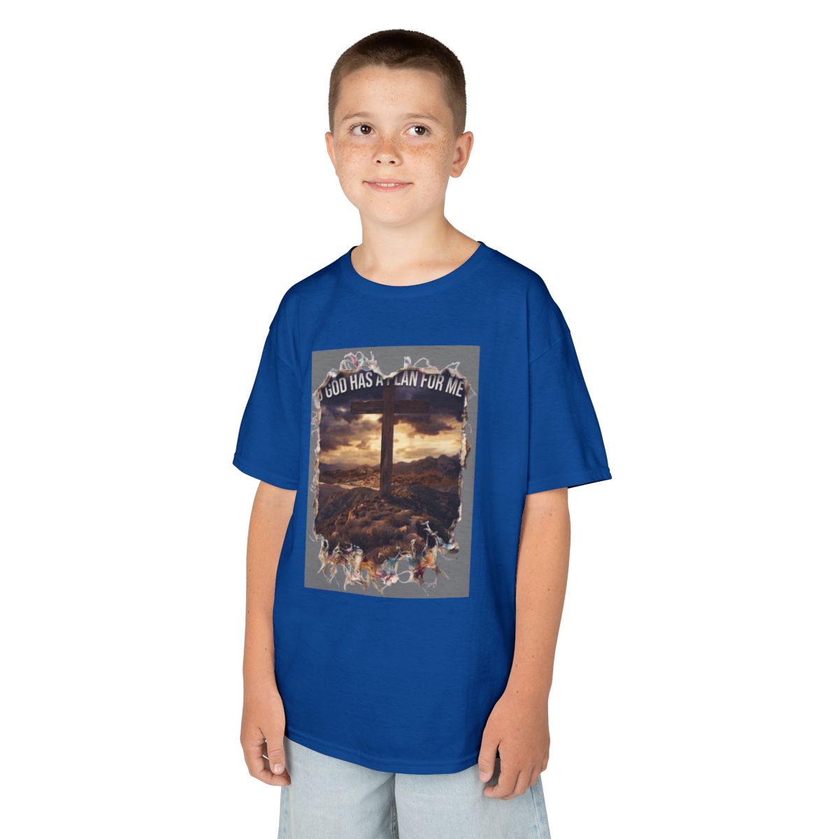 Color: Royal | God Has A Plan For Me Kids Tee