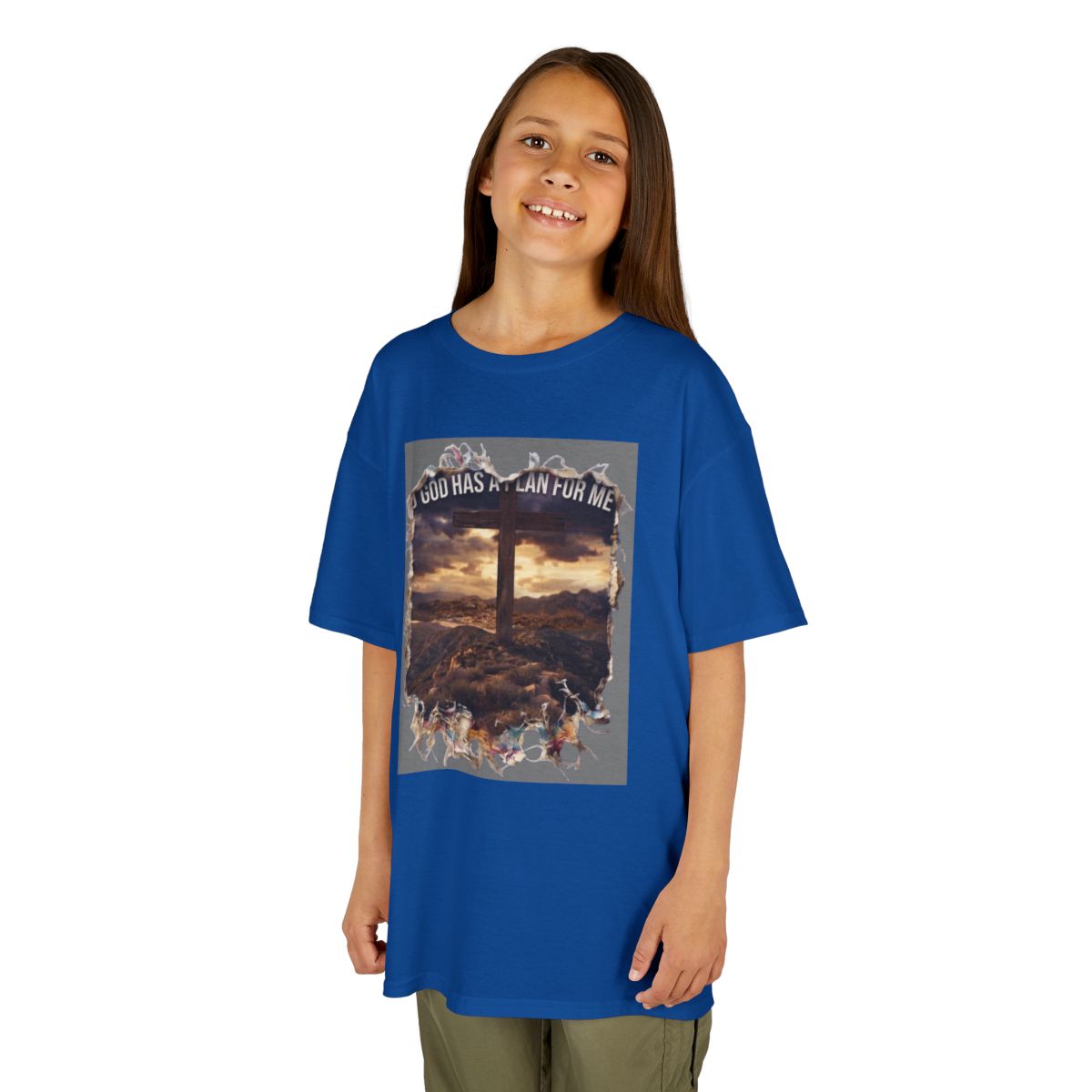 Color: Royal | God Has A Plan For Me Kids Tee