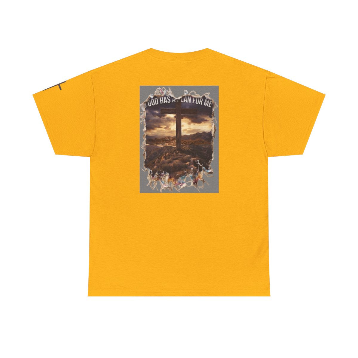 Color: Gold | God Has A Plan For Me Premium Graphic Tee