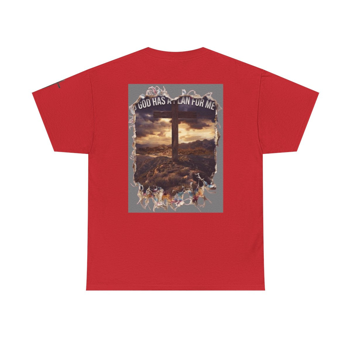 Color: Red | God Has A Plan For Me Premium Graphic Tee
