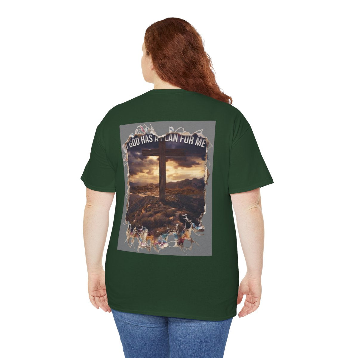 Color: Forest Green | God Has A Plan For Me Premium Graphic Tee