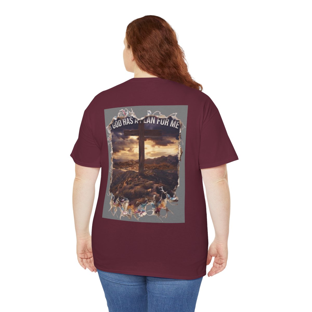 Color: Maroon | God Has A Plan For Me Premium Graphic Tee