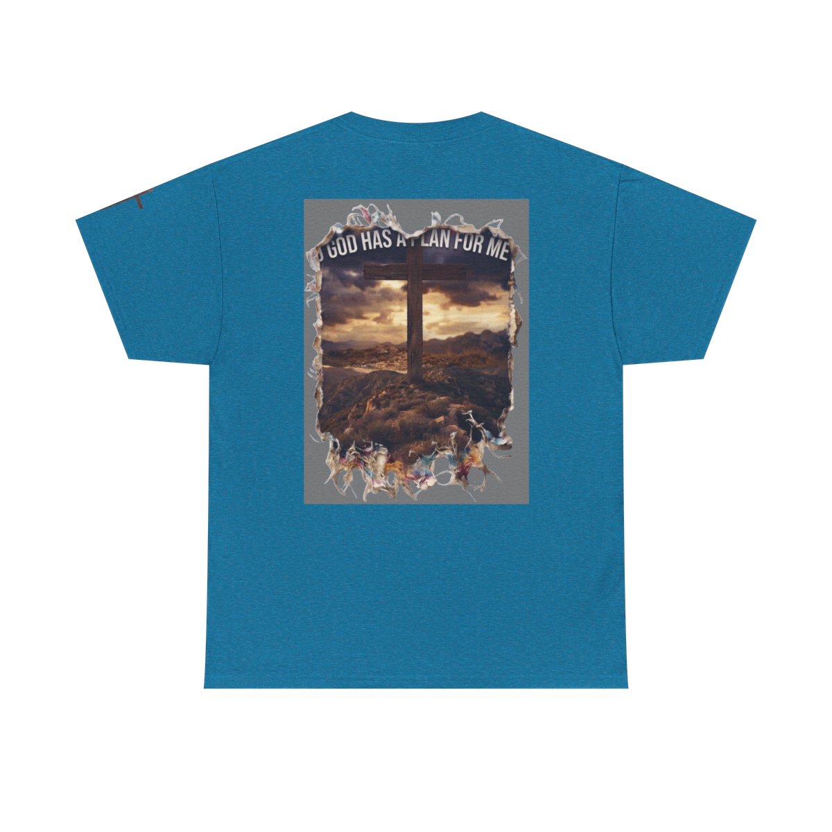 Color: Antique Sapphire | God Has A Plan For Me Premium Graphic Tee