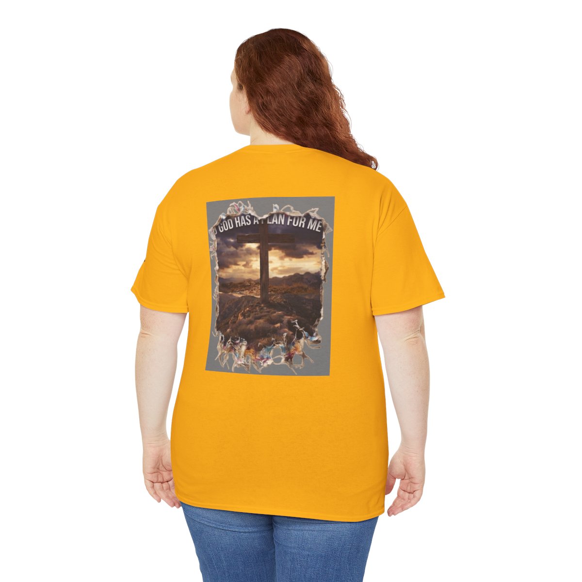 Color: Gold | God Has A Plan For Me Premium Graphic Tee