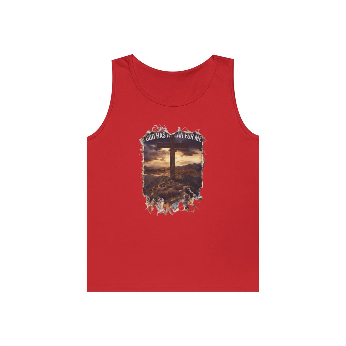 Color: Red | God Has A Plan For Me Tank Top