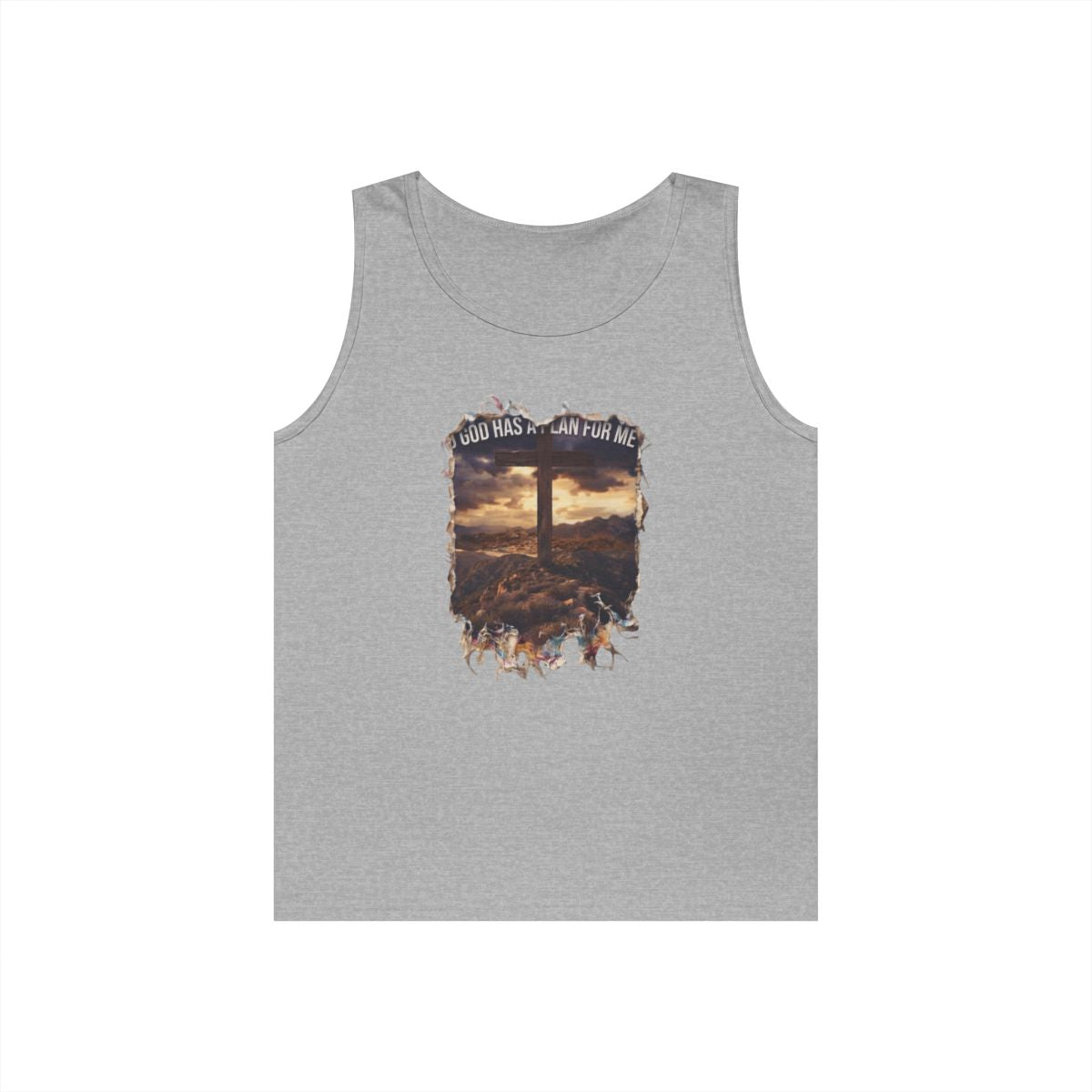 Color: Sport Grey | God Has A Plan For Me Tank Top