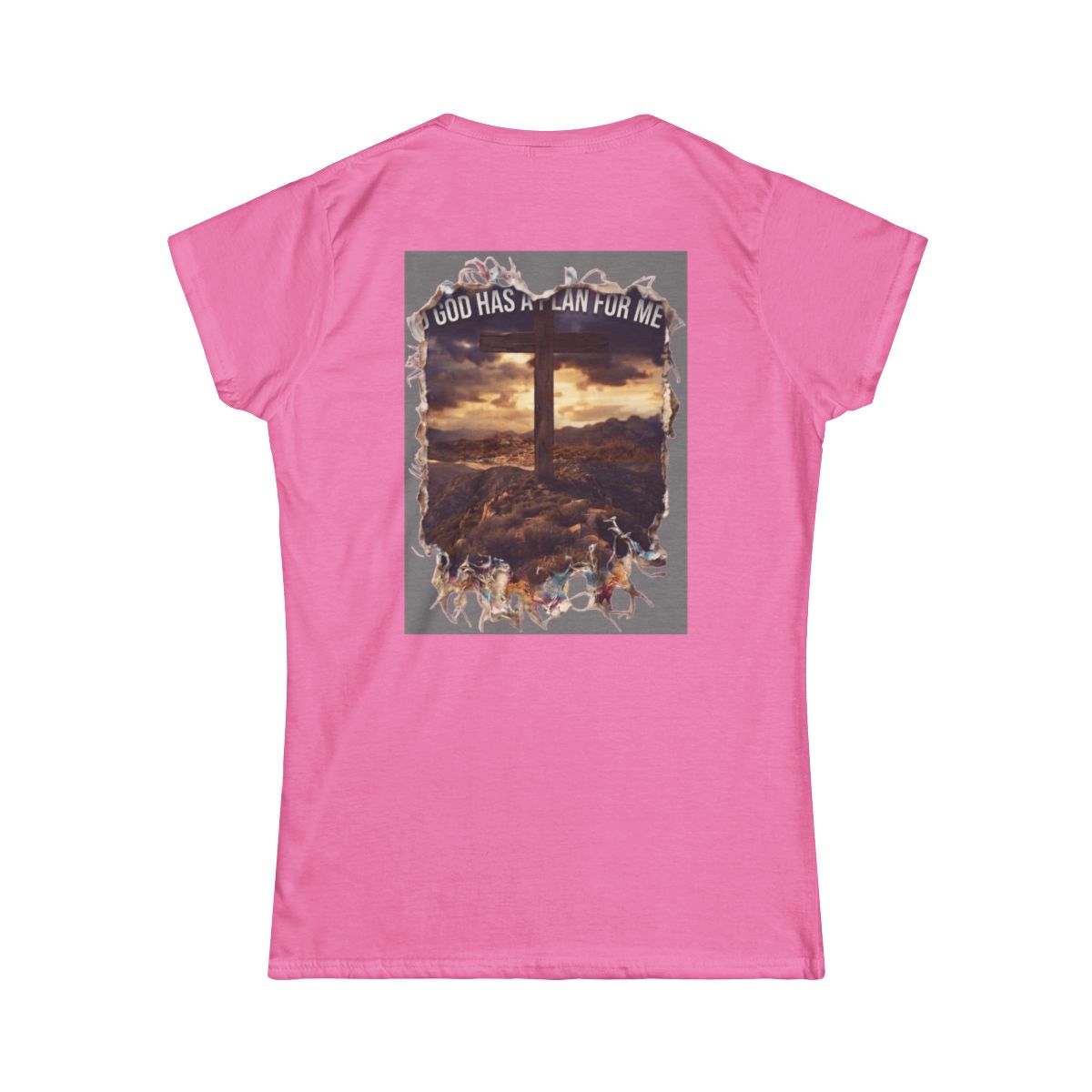 Color: Azalea | God Has A Plan For Me Women's Tee