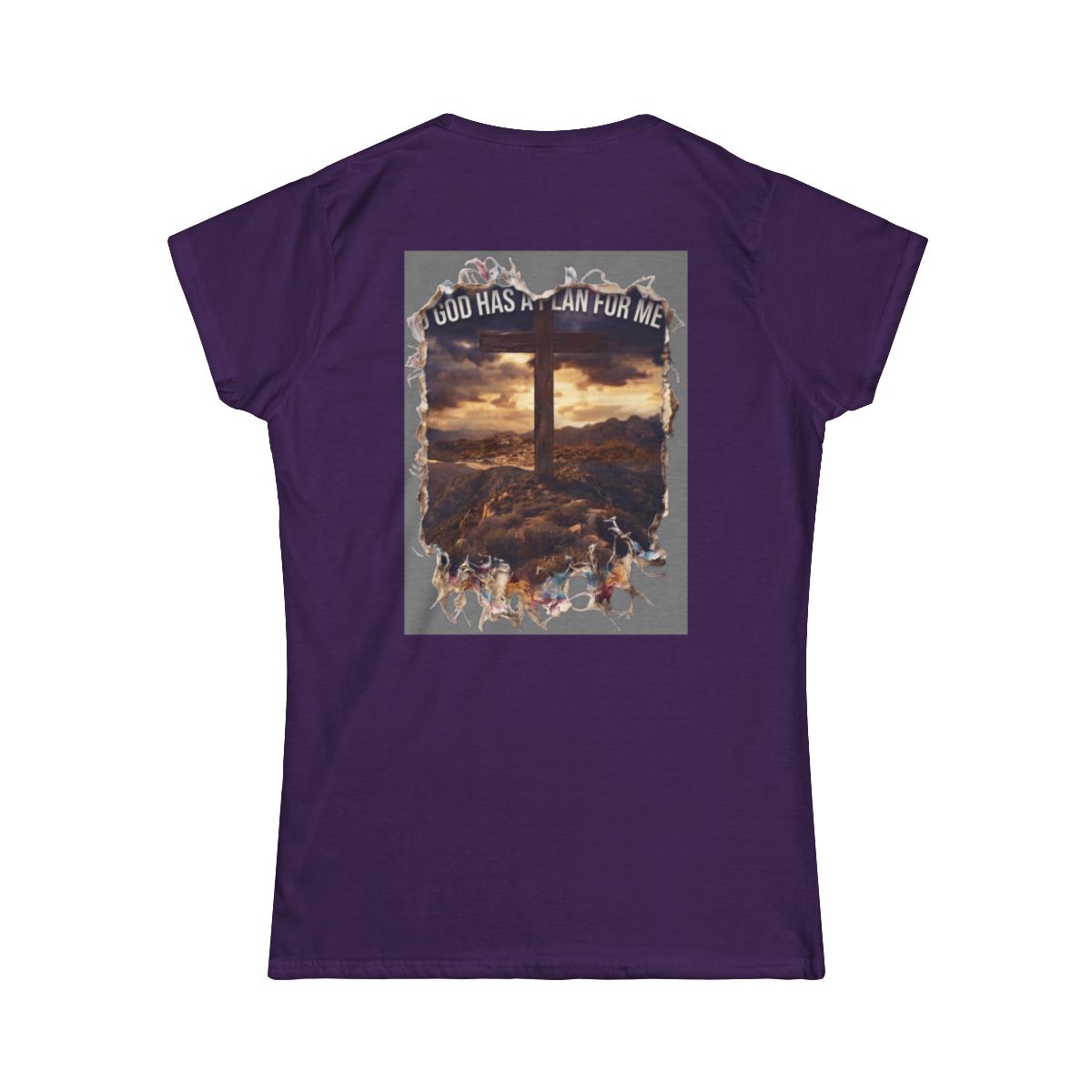 Color: Purple | God Has A Plan For Me Women's Tee