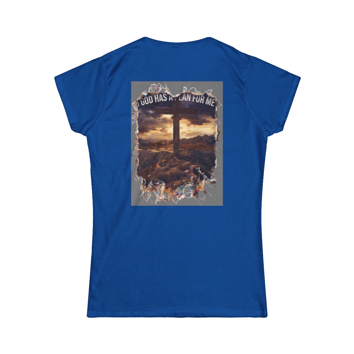 Color: Royal | God Has A Plan For Me Women's Tee