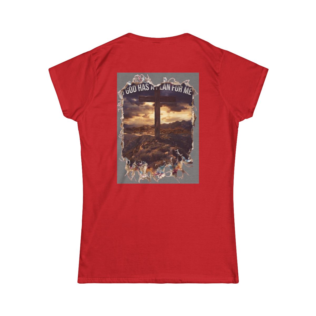 Color: Red | God Has A Plan For Me Women's Tee