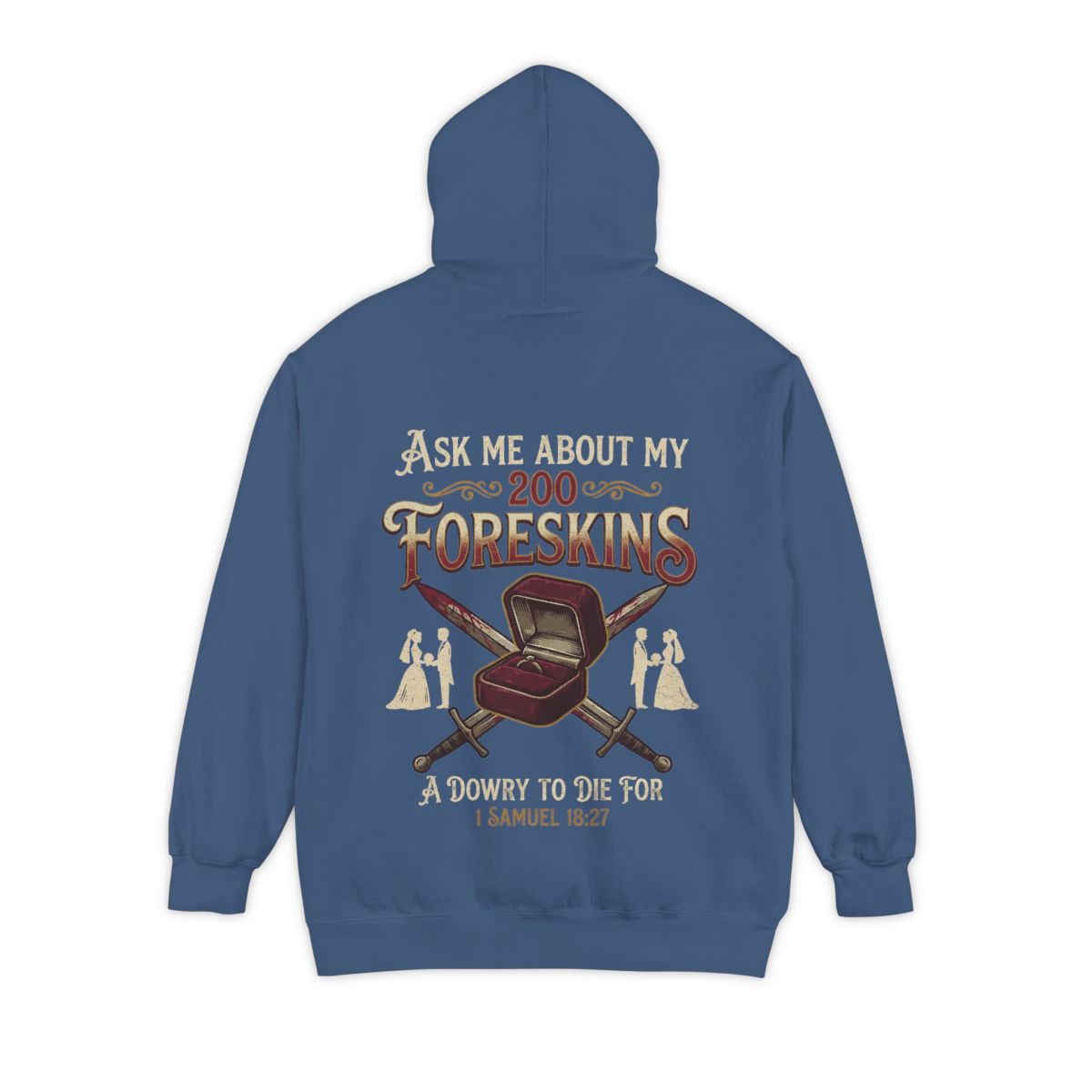 Color: True Navy | Good Book Series 200 Foreskins Garment-Dyed Hoodie
