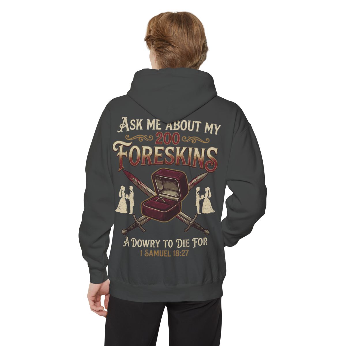 Color: Pepper | Good Book Series 200 Foreskins Garment-Dyed Hoodie