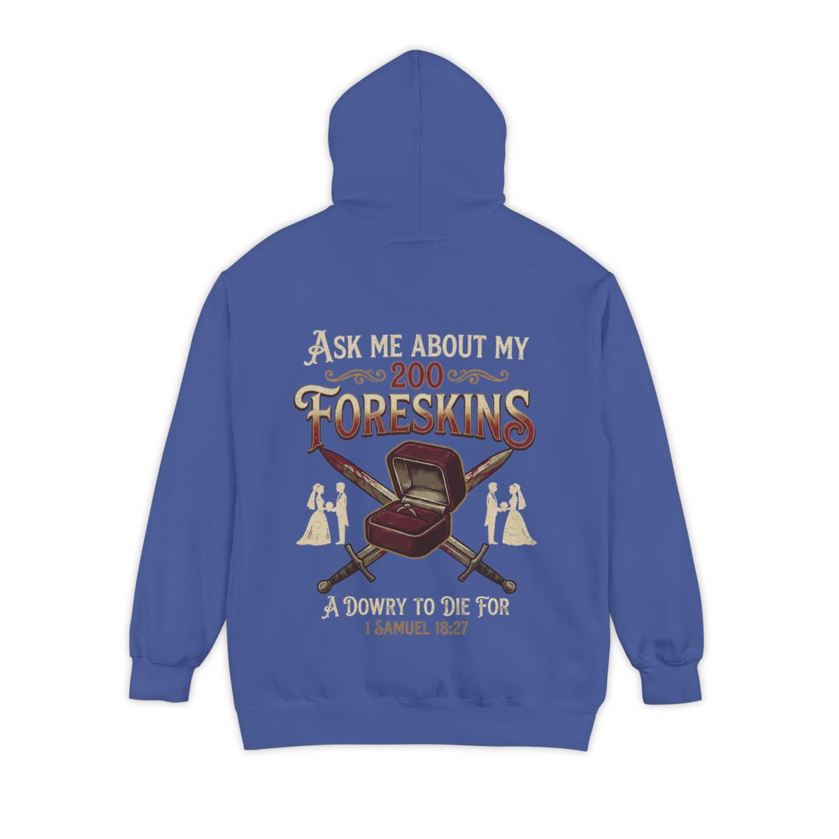 Color: Flo Blue | Good Book Series 200 Foreskins Garment-Dyed Hoodie