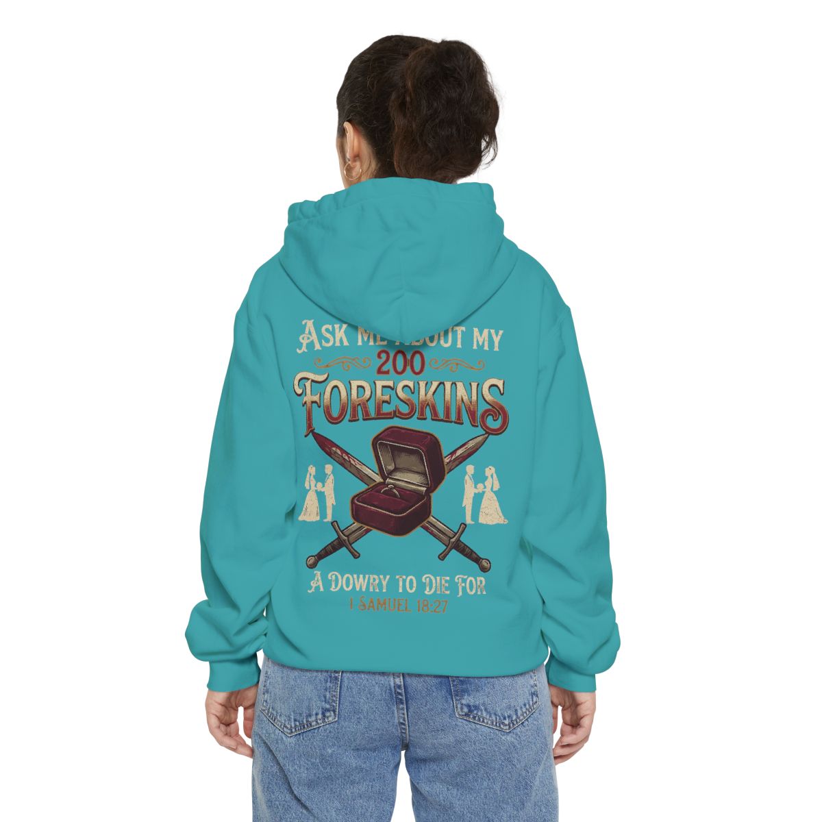 Color: Seafoam | Good Book Series 200 Foreskins Garment-Dyed Hoodie