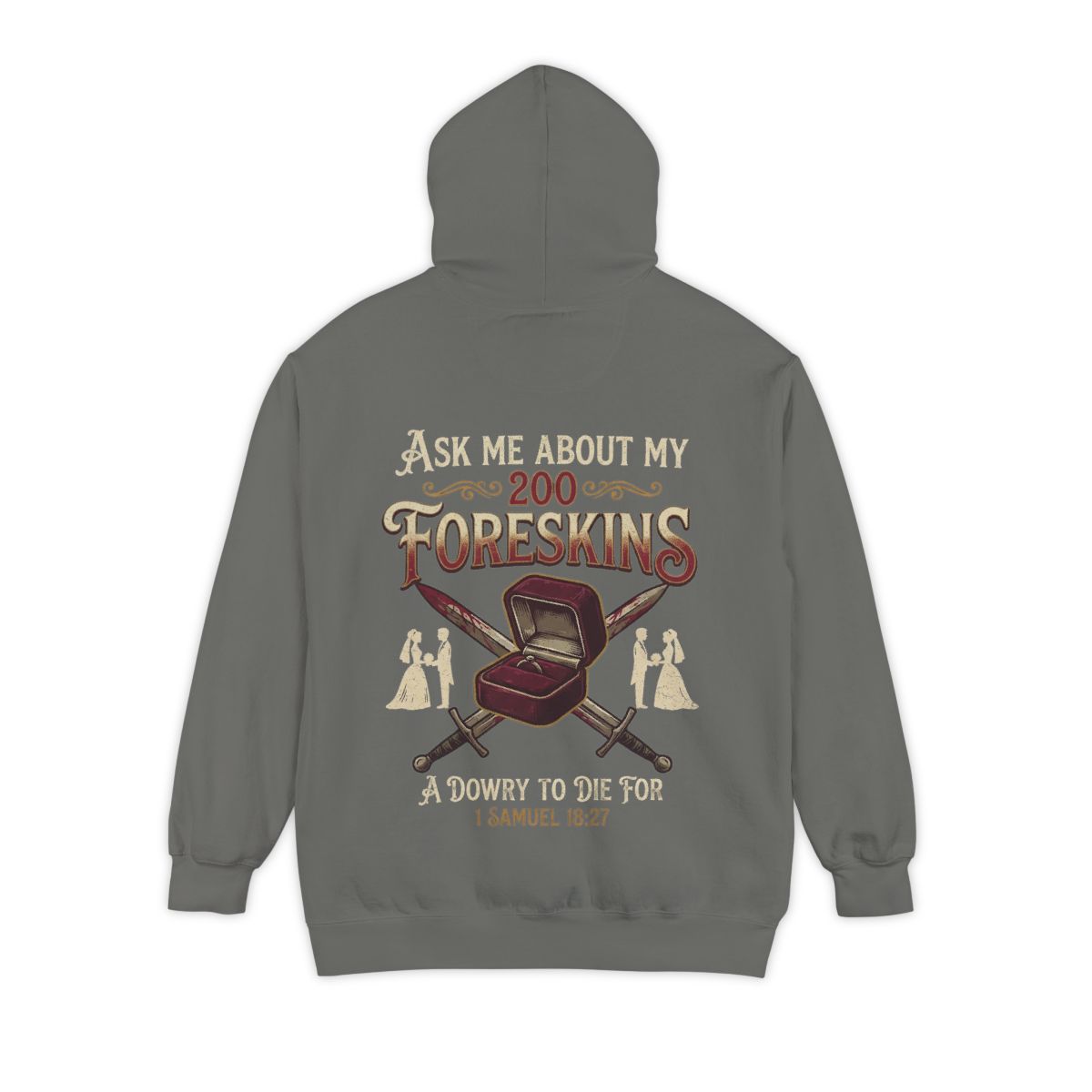 Color: Grey | Good Book Series 200 Foreskins Garment-Dyed Hoodie