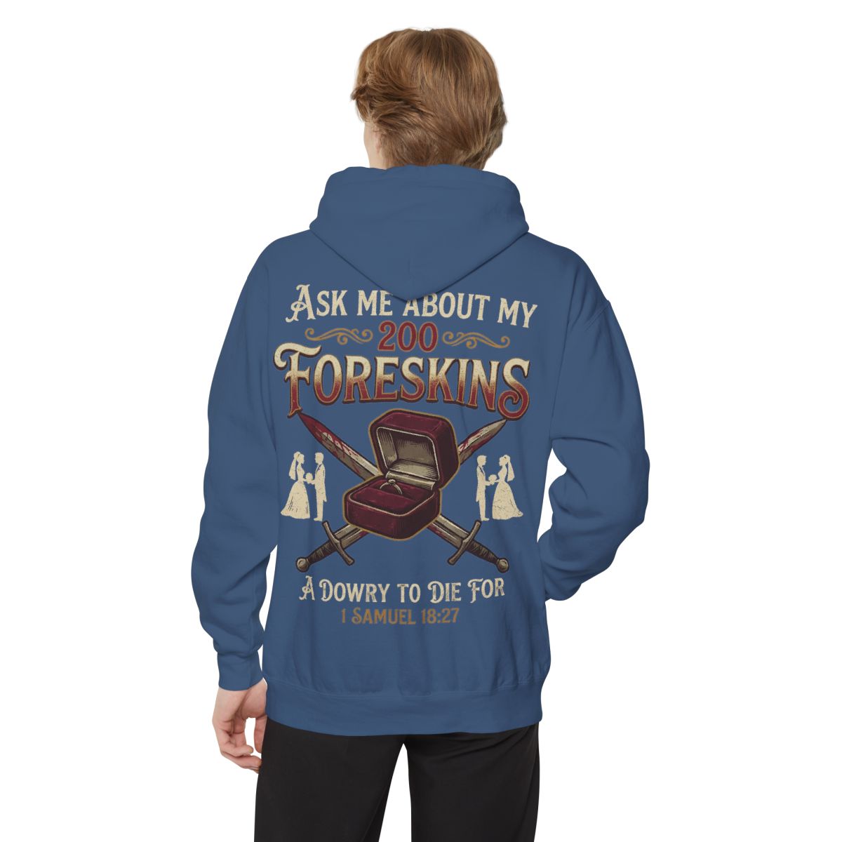 Color: True Navy | Good Book Series 200 Foreskins Garment-Dyed Hoodie