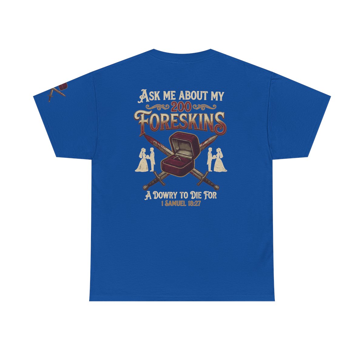 Color: Royal | Good Book Series 200 Foreskins Premium Graphic Tee