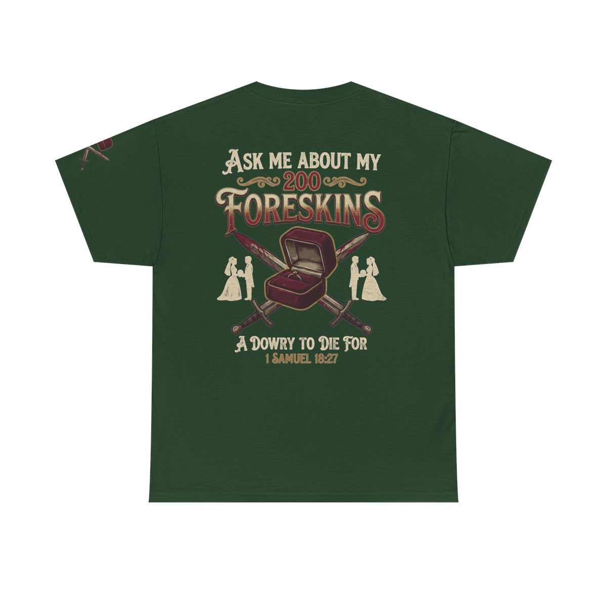 Color: Forest Green | Good Book Series 200 Foreskins Premium Graphic Tee