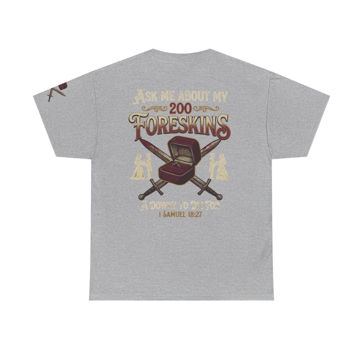 Color: Sport Grey | Good Book Series 200 Foreskins Premium Graphic Tee