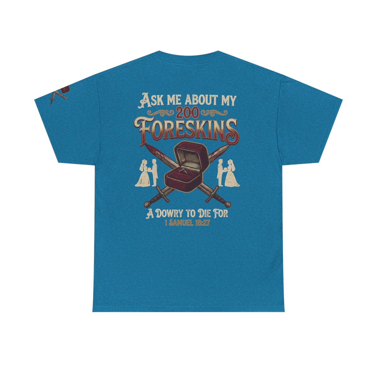 Color: Antique Sapphire | Good Book Series 200 Foreskins Premium Graphic Tee