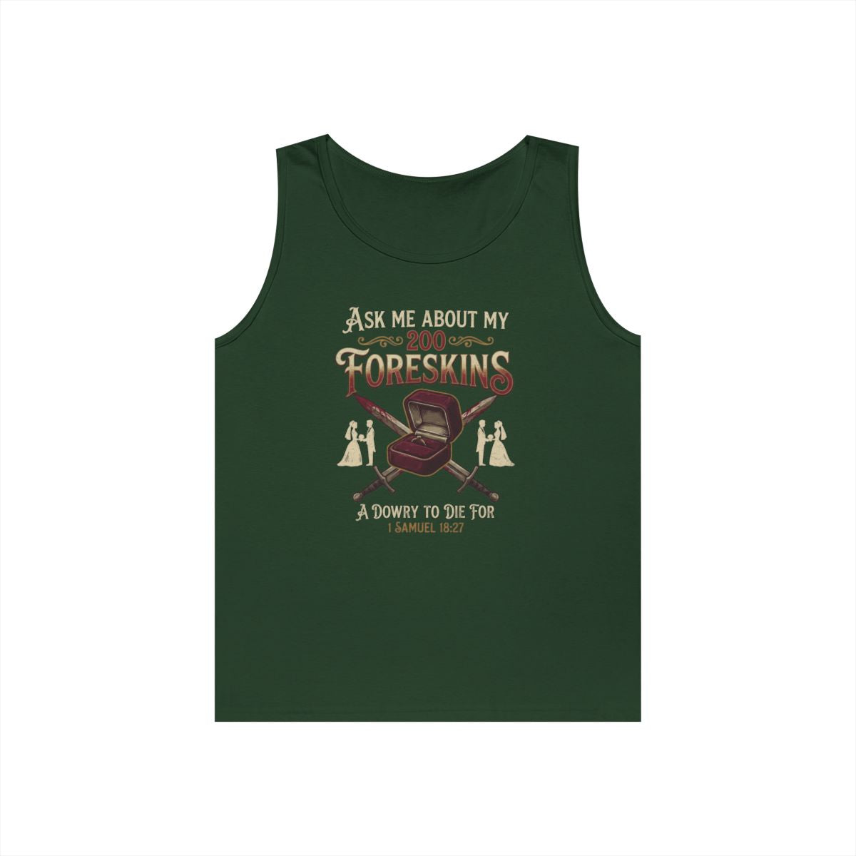 Color: Forest Green | Good Book Series 200 Foreskins Tank Top