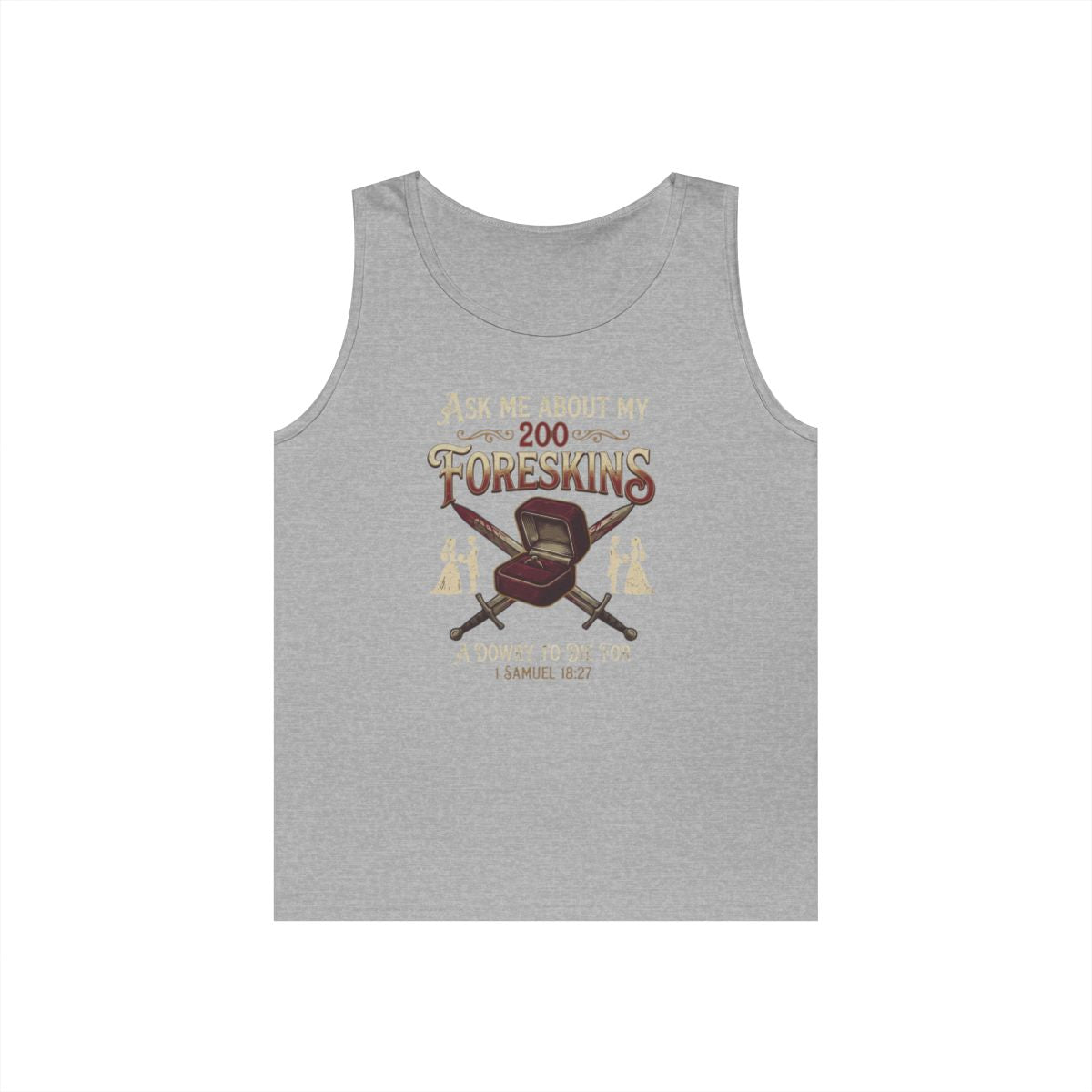 Color: Sport Grey | Good Book Series 200 Foreskins Tank Top