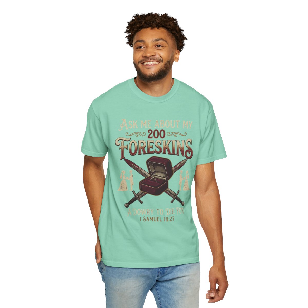 Color: Island Reef | Good Book Series 200 Foreskins Unisex Garment-Dyed Tee