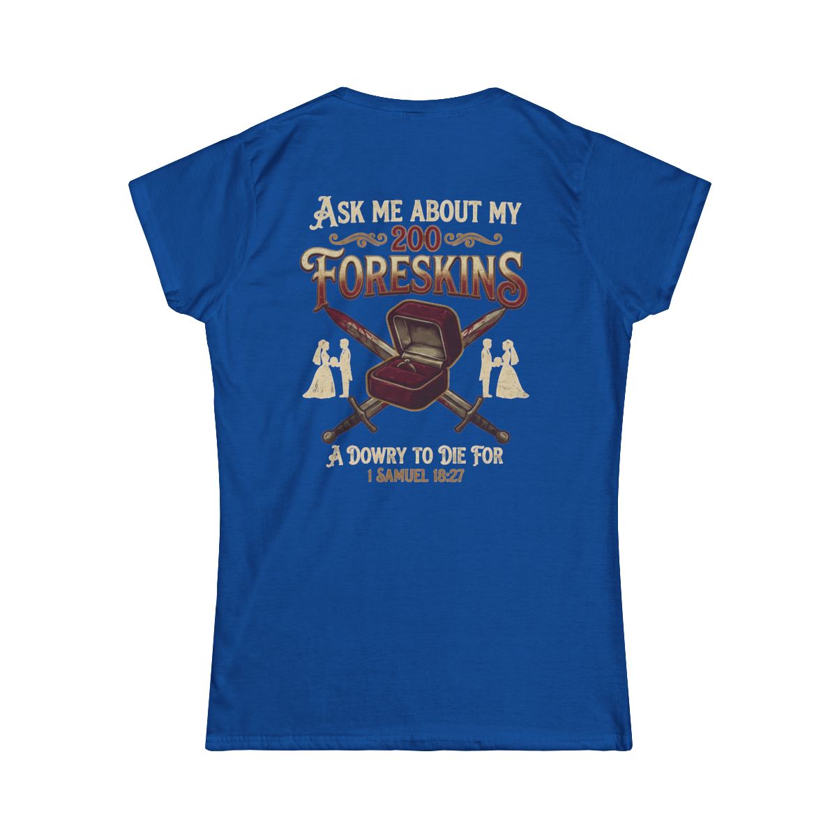 Color: Royal | Good Book Series 200 Foreskins Women's Tee