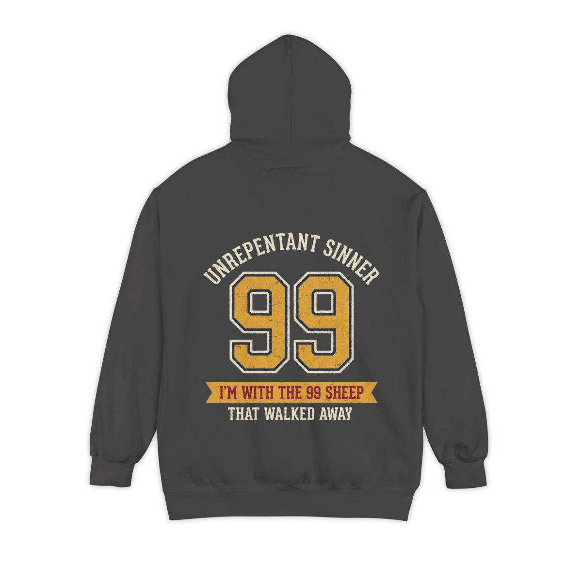 Color: Pepper | Good Book Series 99 Unrepentant Sinner Garment-Dyed Hoodie