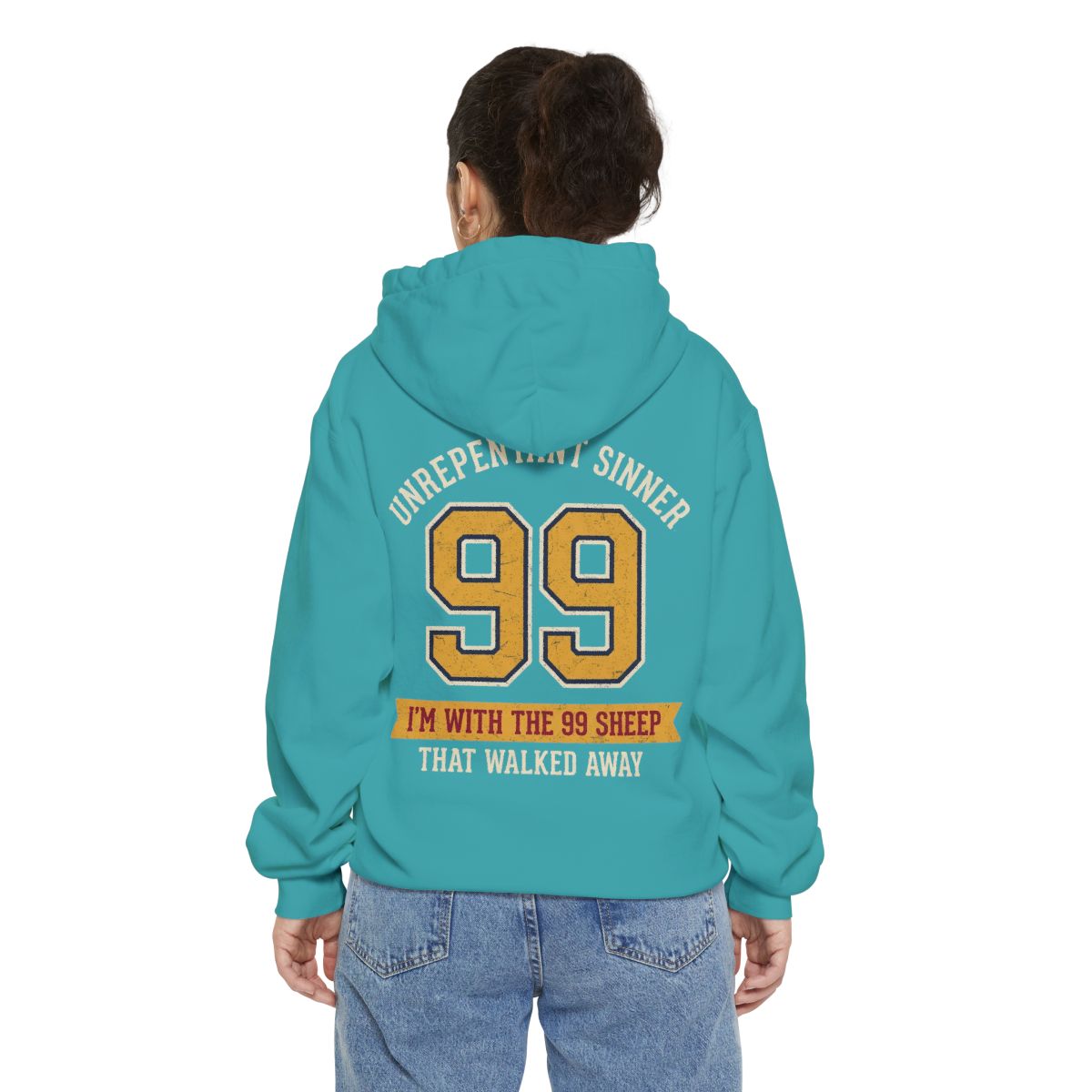 Color: Seafoam | Good Book Series 99 Unrepentant Sinner Garment-Dyed Hoodie