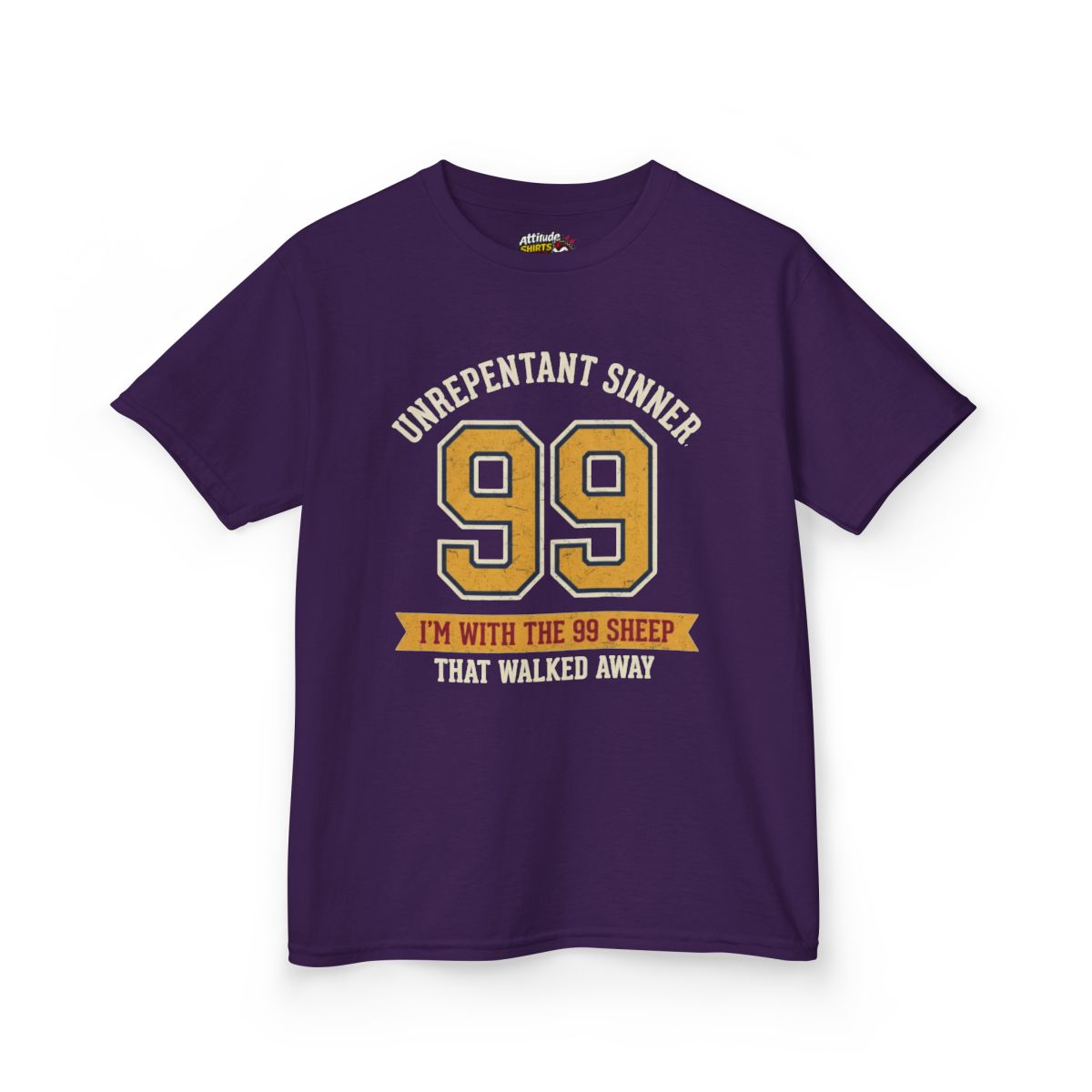 Color: Purple | Good Book Series 99 Unrepentant Sinner Kids Tee