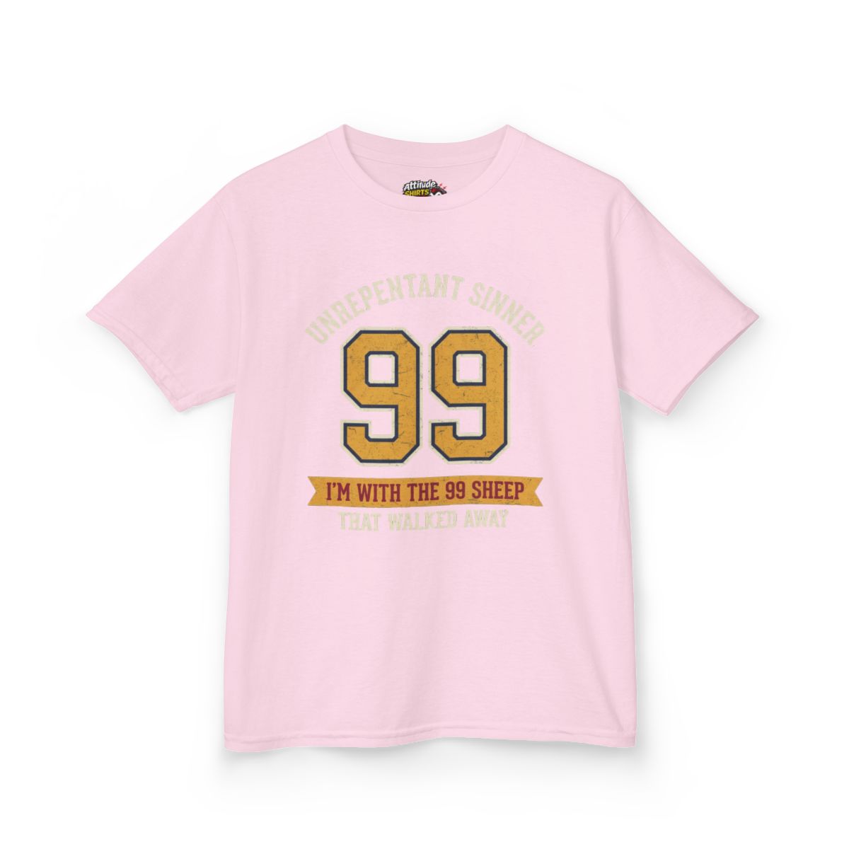 Color: Light Pink | Good Book Series 99 Unrepentant Sinner Kids Tee