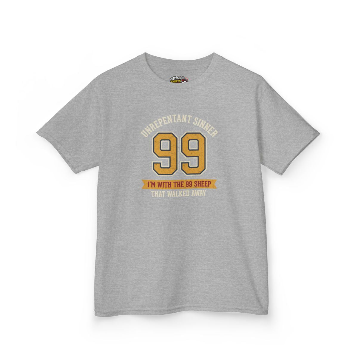 Color: Sport Grey | Good Book Series 99 Unrepentant Sinner Kids Tee