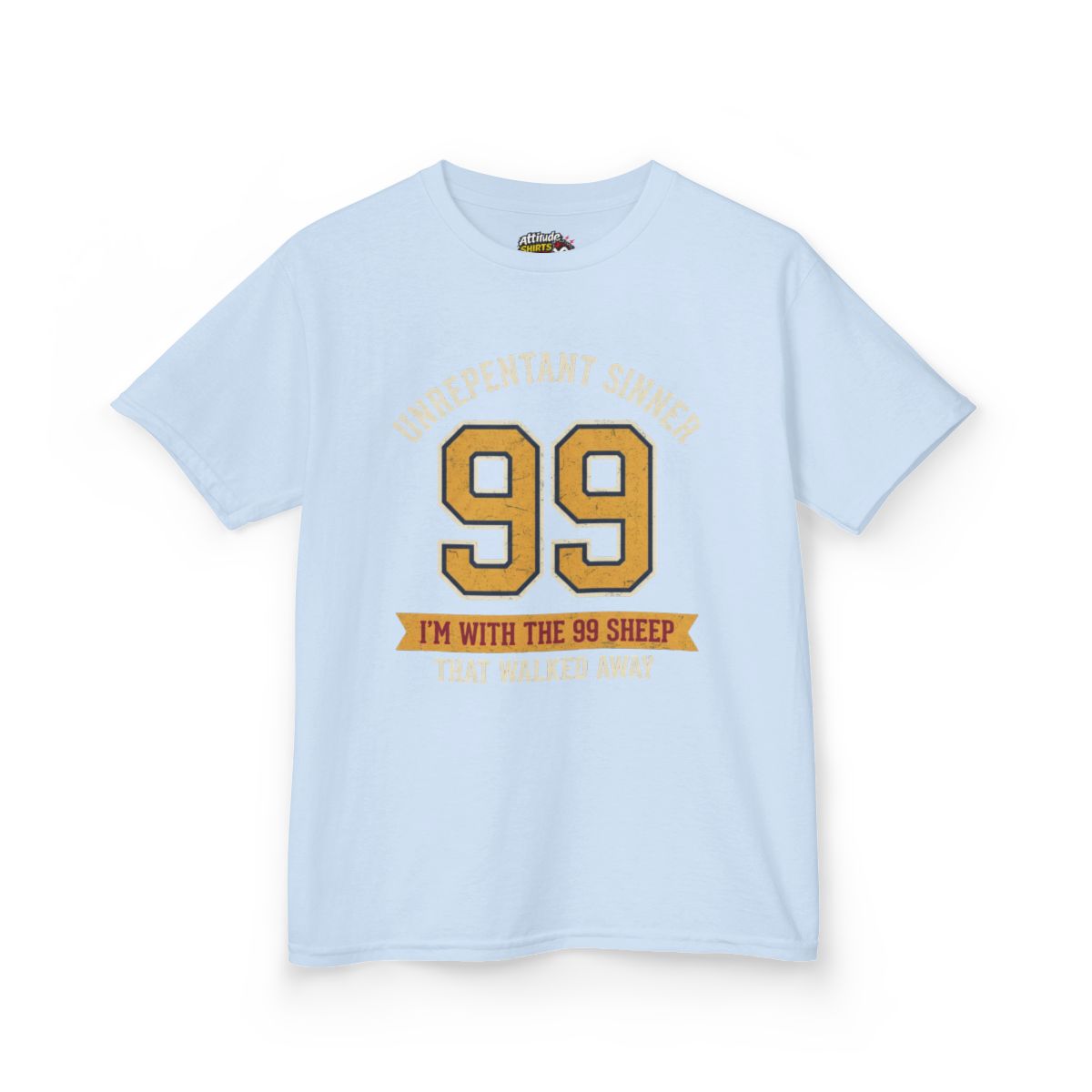 Color: Light Blue | Good Book Series 99 Unrepentant Sinner Kids Tee