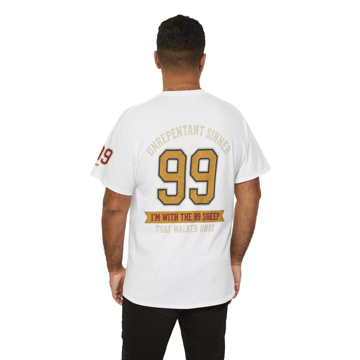 Color: White | Good Book Series 99 Unrepentant Sinner Premium Graphic Tee