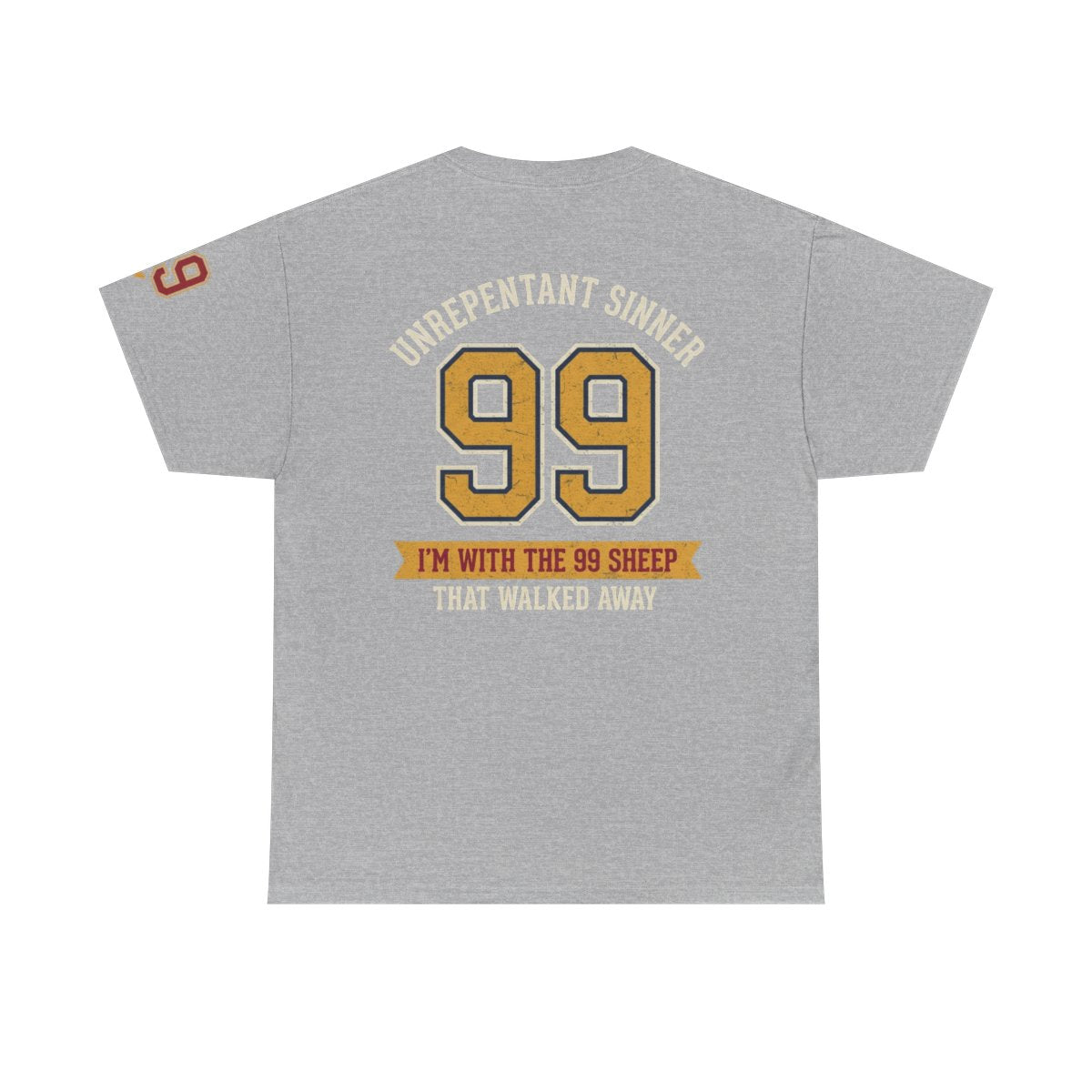 Color: Sport Grey | Good Book Series 99 Unrepentant Sinner Premium Graphic Tee