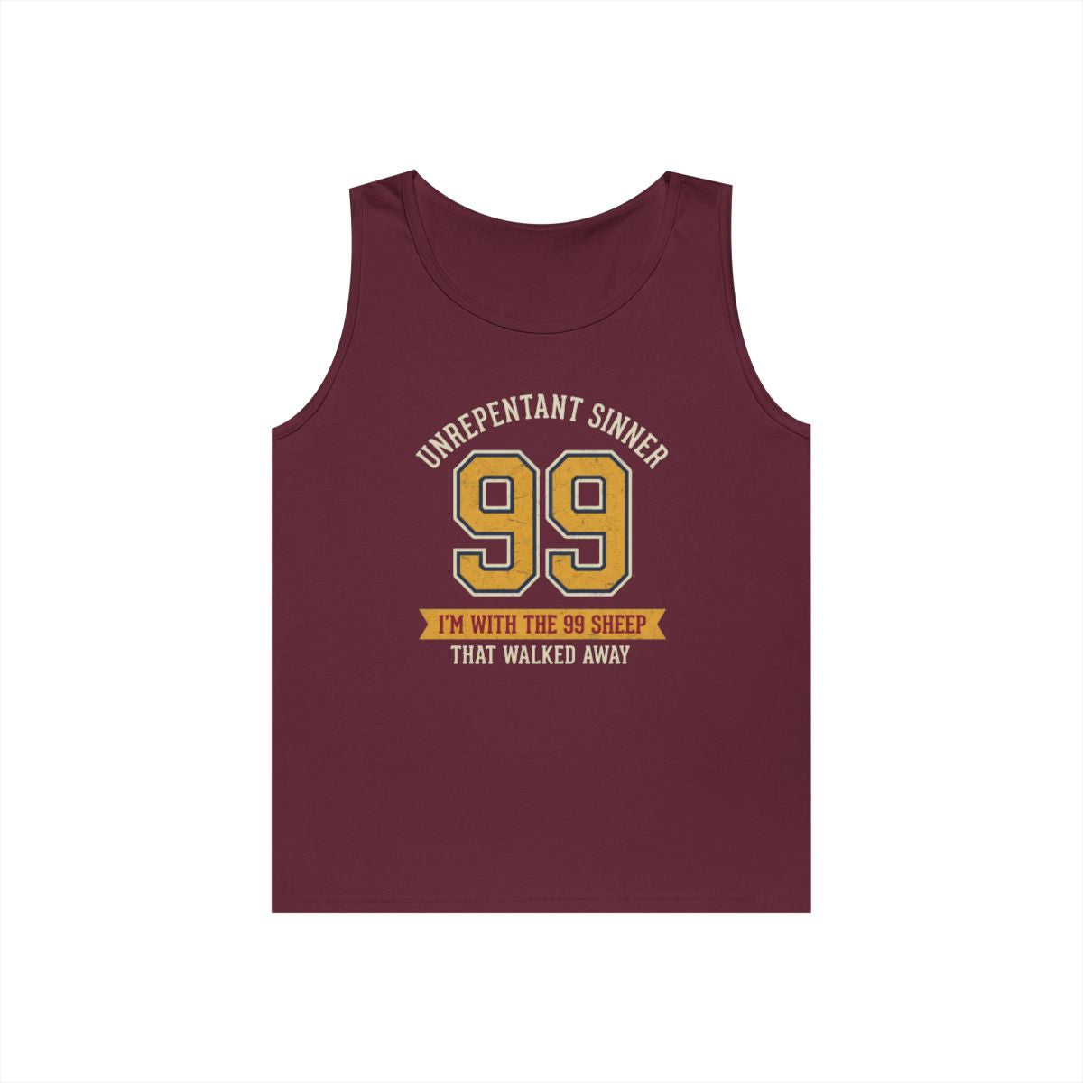 Color: Maroon | Good Book Series 99 Unrepentant Sinner Tank Top