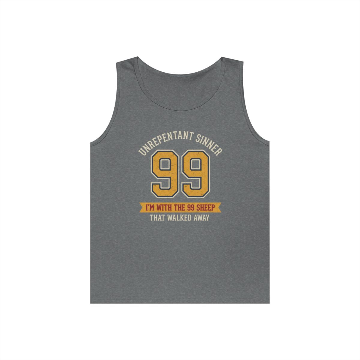 Color: Graphite Heather | Good Book Series 99 Unrepentant Sinner Tank Top