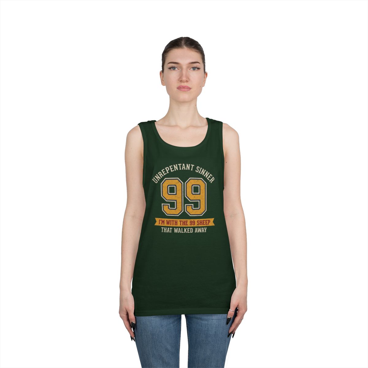 Color: Forest Green | Good Book Series 99 Unrepentant Sinner Tank Top