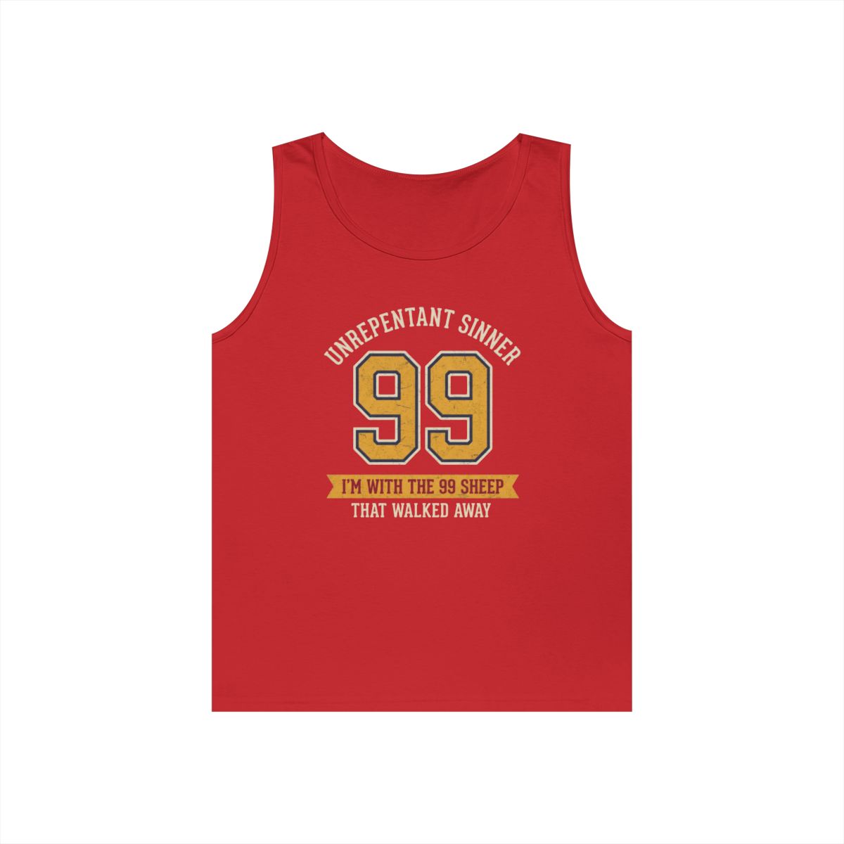 Color: Red | Good Book Series 99 Unrepentant Sinner Tank Top