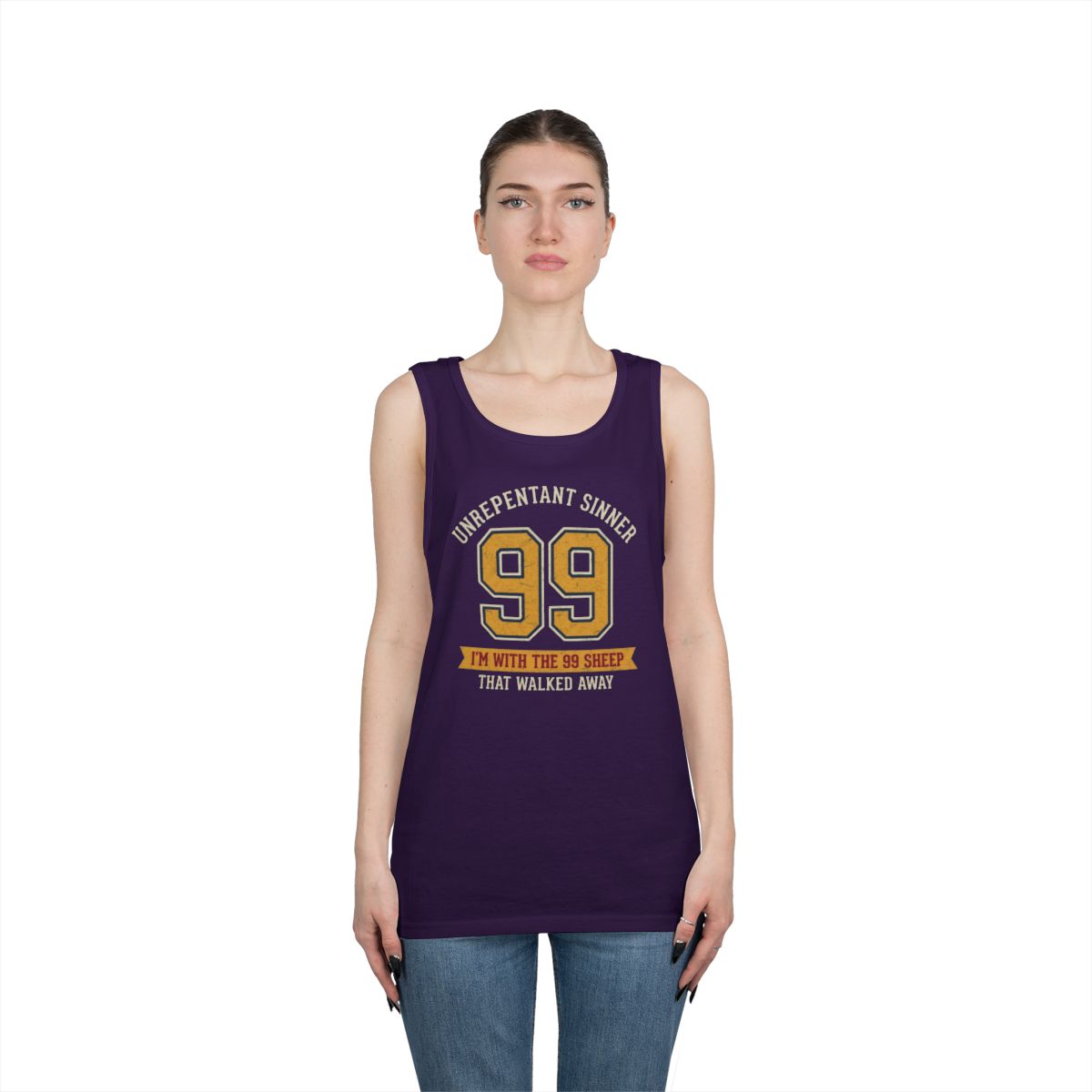 Color: Purple | Good Book Series 99 Unrepentant Sinner Tank Top