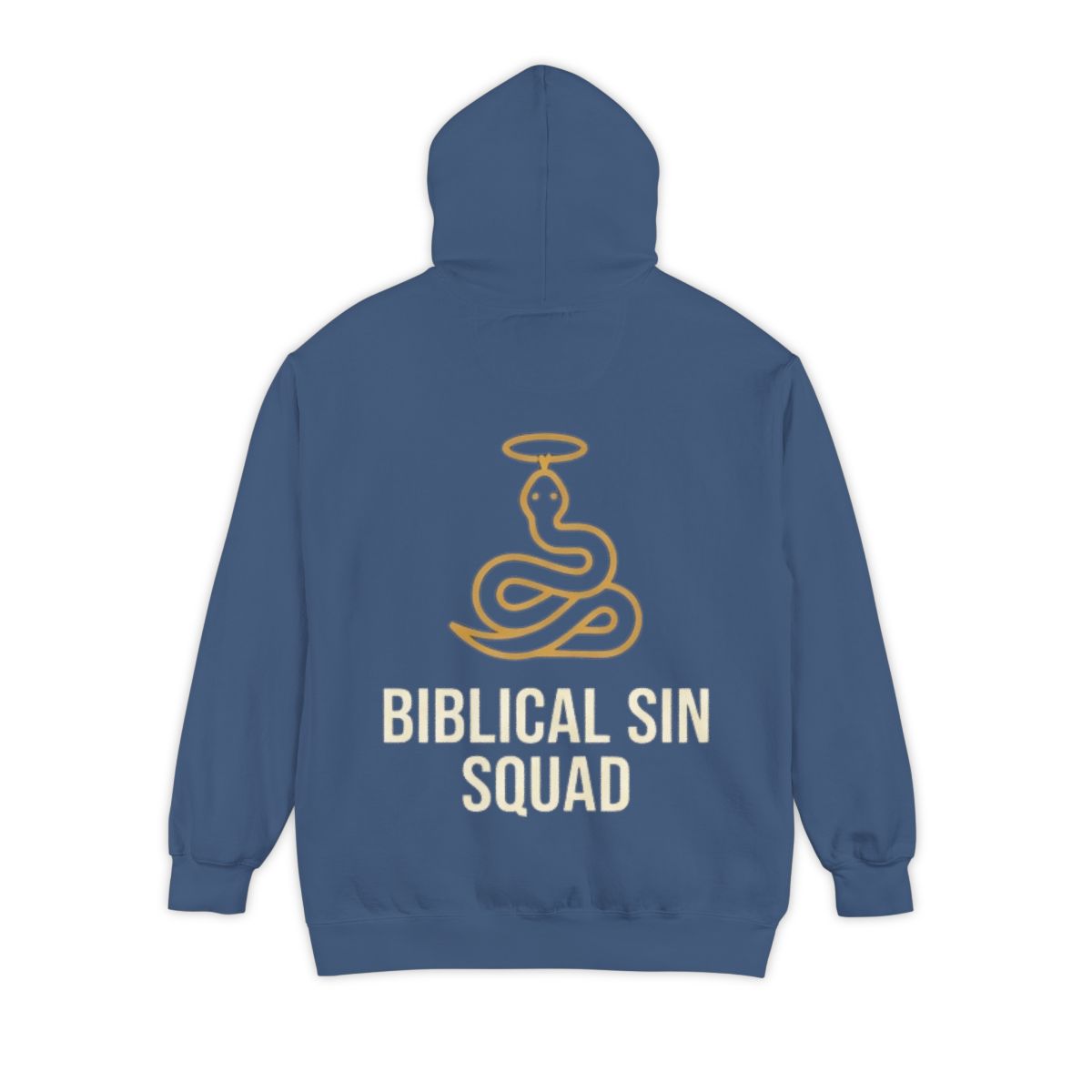 Color: True Navy | Good Book Series Biblical Sin Squad Garment-Dyed Hoodie
