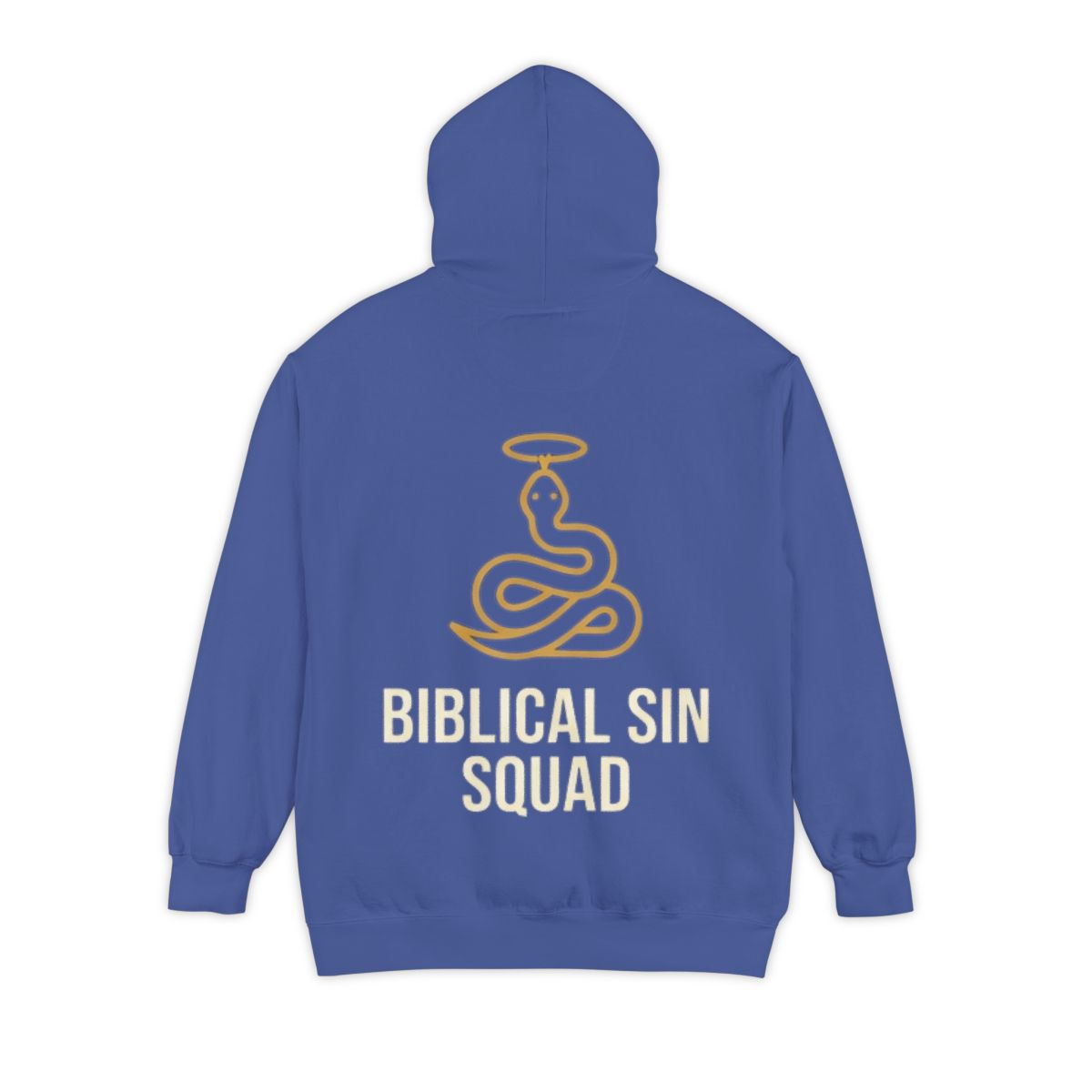 Color: Flo Blue | Good Book Series Biblical Sin Squad Garment-Dyed Hoodie