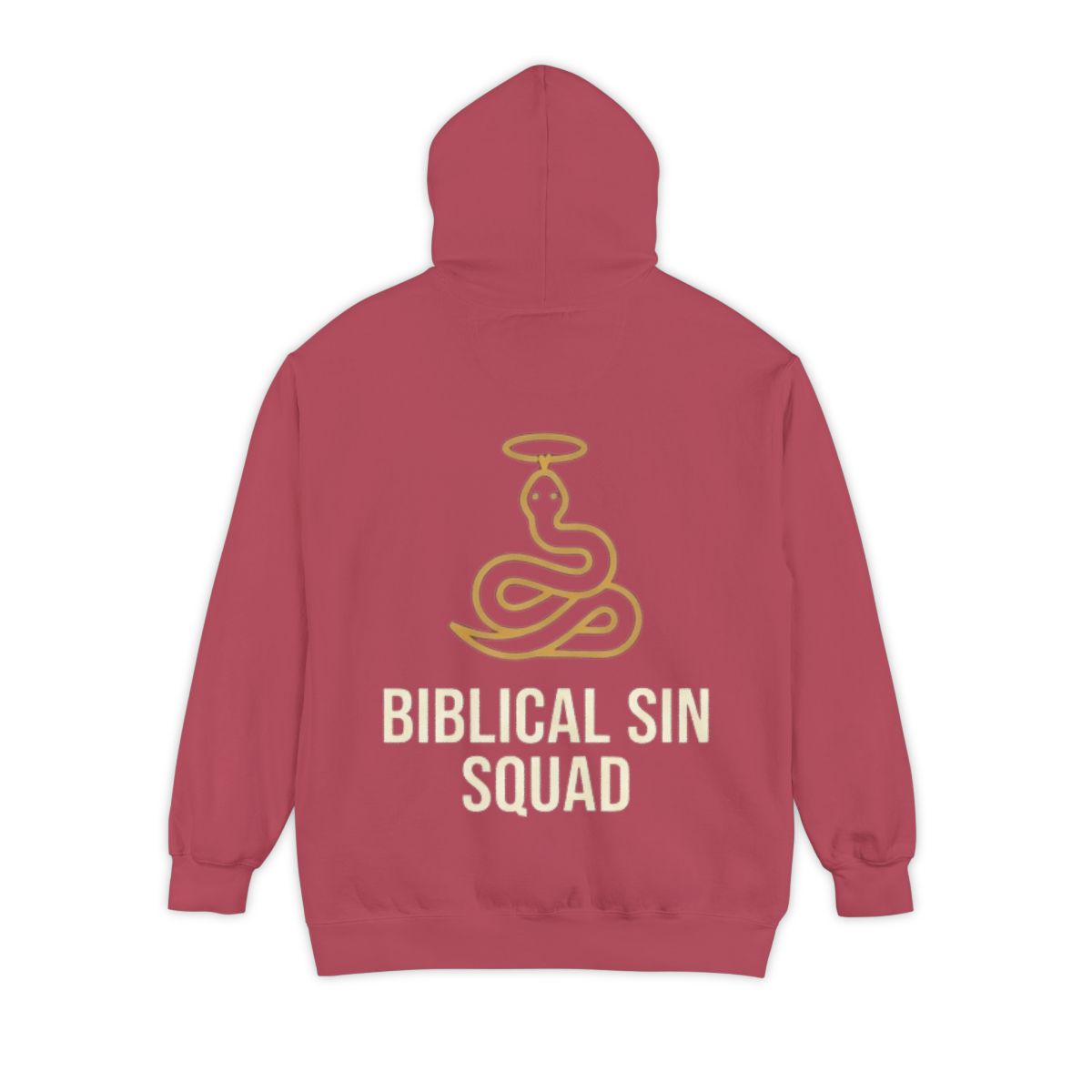 Color: Crimson | Good Book Series Biblical Sin Squad Garment-Dyed Hoodie