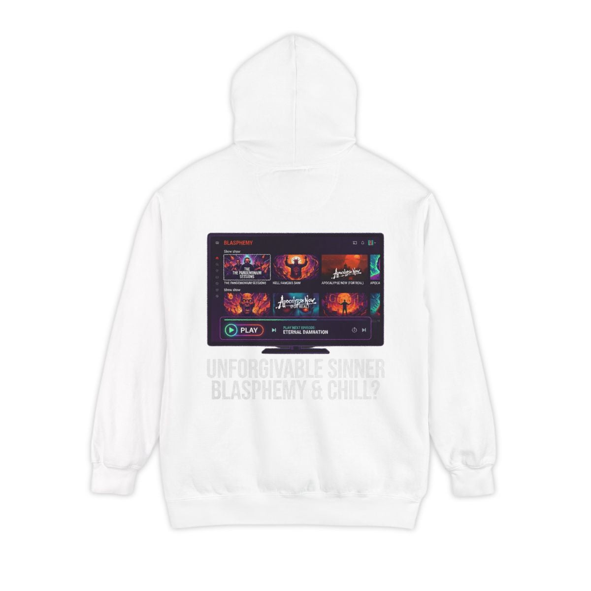 Color: White | Good Book Series Blasphemy & Chill Garment-Dyed Hoodie