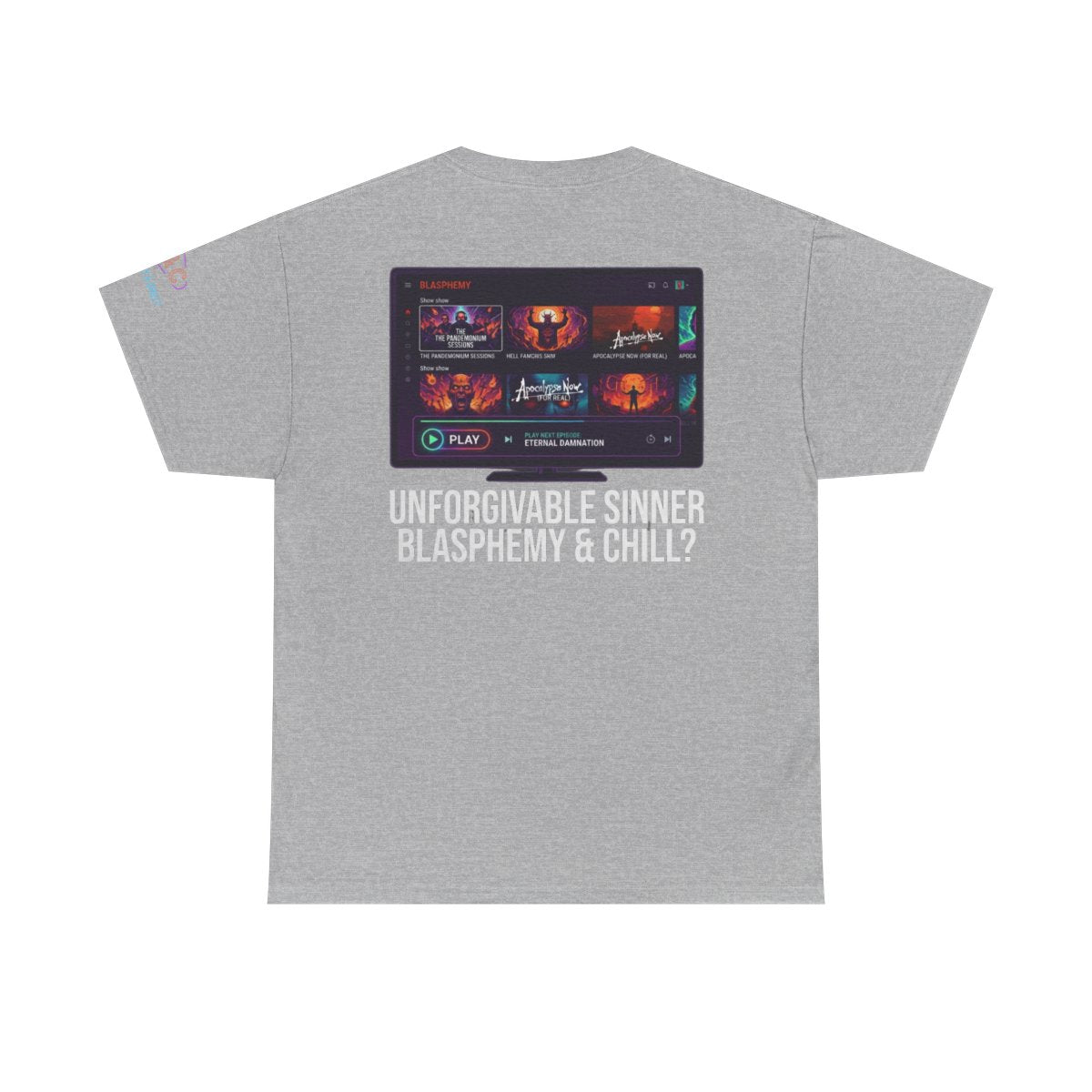 Color: Sport Grey | Good Book Series Blasphemy & Chill Premium Graphic Tee