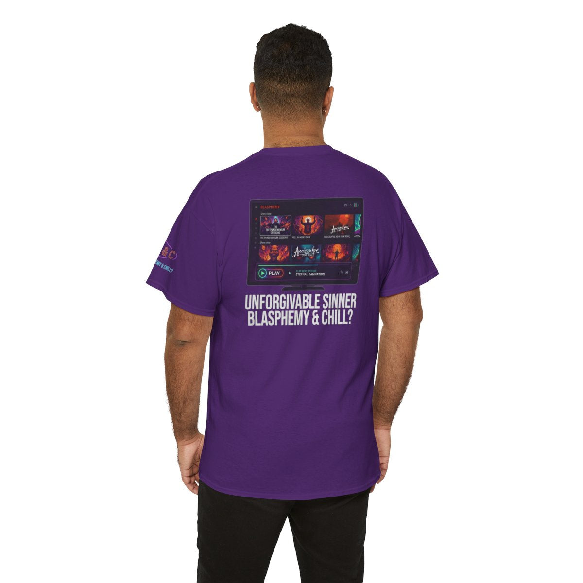 Color: Purple | Good Book Series Blasphemy & Chill Premium Graphic Tee