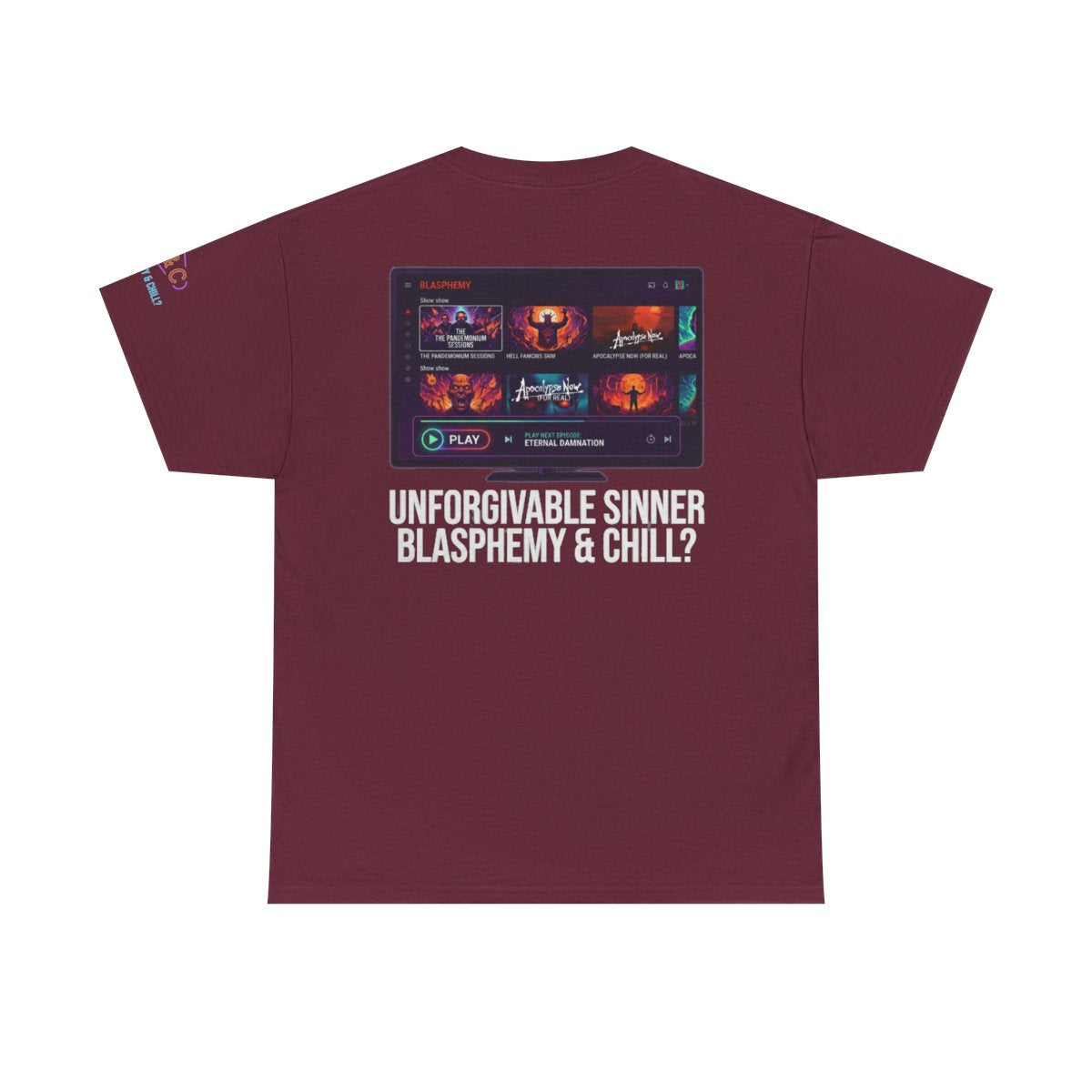 Color: Maroon | Good Book Series Blasphemy & Chill Premium Graphic Tee