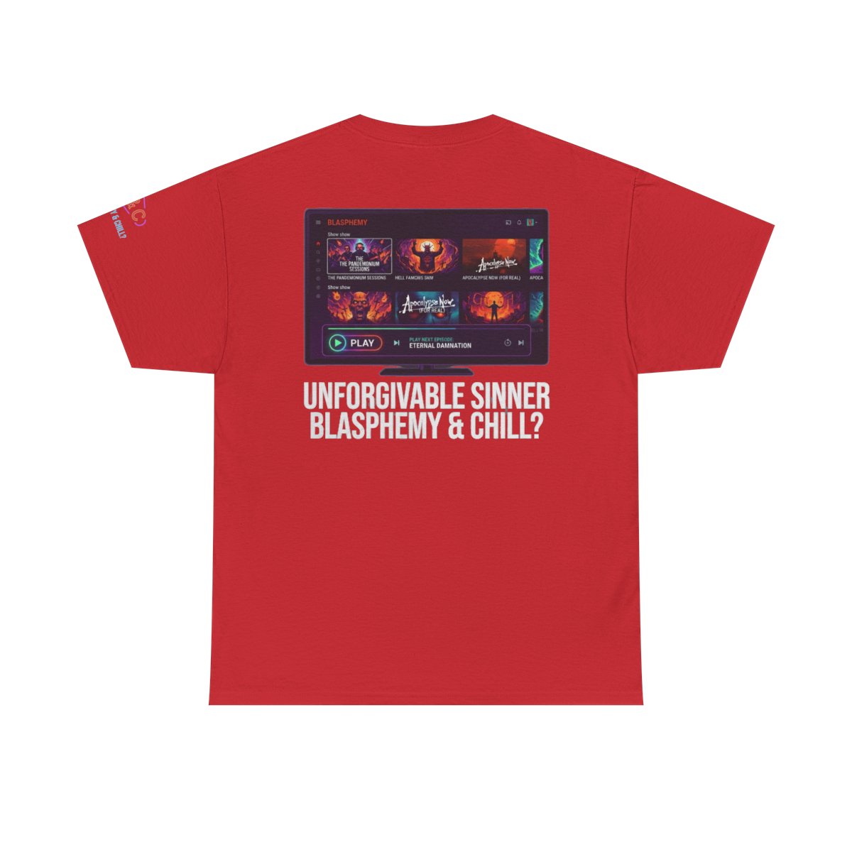 Color: Red | Good Book Series Blasphemy & Chill Premium Graphic Tee