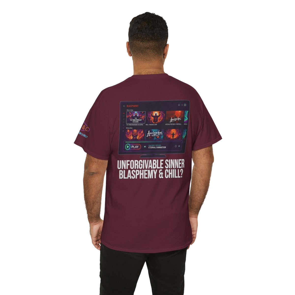 Color: Maroon | Good Book Series Blasphemy & Chill Premium Graphic Tee
